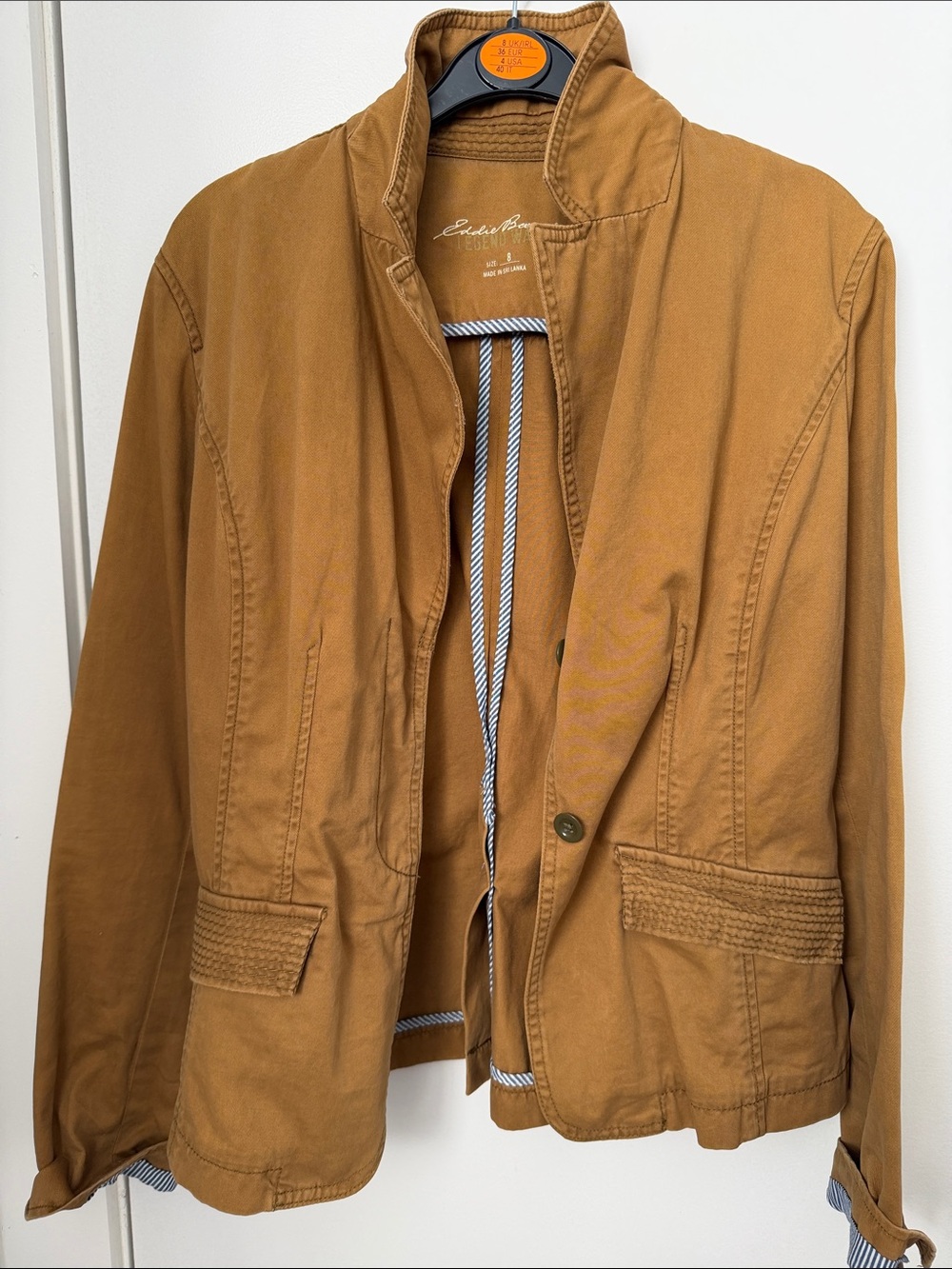 Eddie Bauer Mustard/Tan Lightweight Casual Jacket